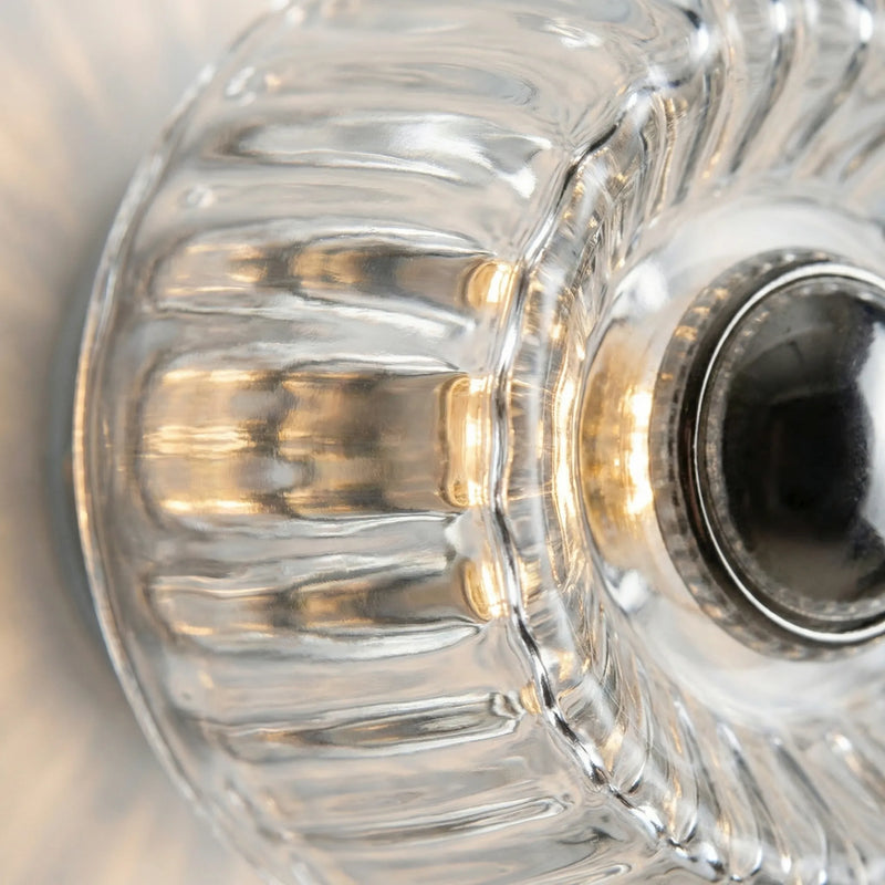 Ribbed Glass Wall-Mounted Light Fitting -  Radivall