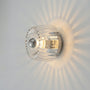 Ribbed Glass Wall-Mounted Light Fitting -  Radivall
