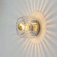 Ribbed Glass Wall-Mounted Light Fitting -  Radivall