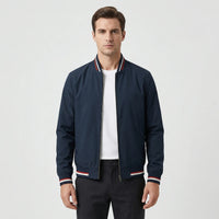 Ribbed Trim Men's Bomber Jacket - Virgil