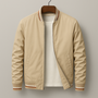Ribbed Trim Men's Bomber Jacket - Virgil