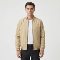 Ribbed Trim Men's Bomber Jacket - Virgil