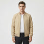 Ribbed Trim Men's Bomber Jacket - Virgil
