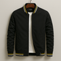 Ribbed Trim Men's Bomber Jacket - Virgil