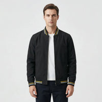 Ribbed Trim Men's Bomber Jacket - Virgil