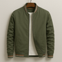 Ribbed Trim Men's Bomber Jacket - Virgil