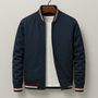 Ribbed Trim Men's Bomber Jacket - Virgil