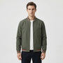 Ribbed Trim Men's Bomber Jacket - Virgil