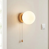 Round Globe Wall Sconce With Pull Cord -  Lumisphere