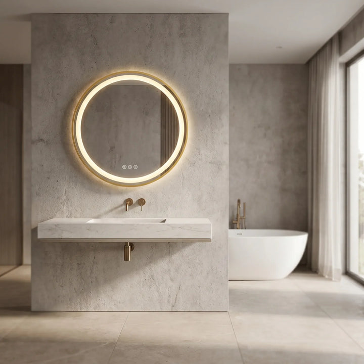 Round Illuminated Wall Mirror -  Luminique
