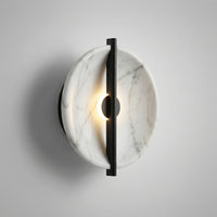 Round Marble Effect Sconce -  Marbelleo