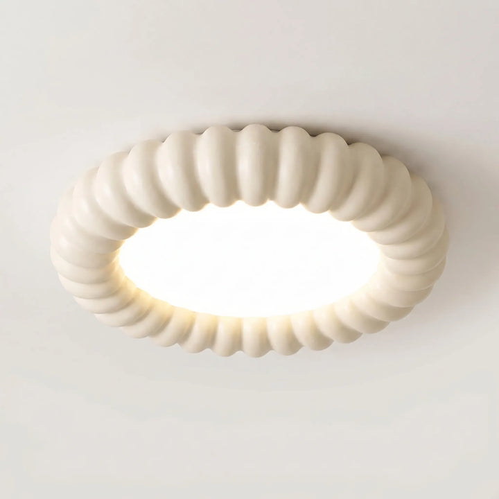Round Ripple-Edge Flush Ceiling Light -  Ripplume