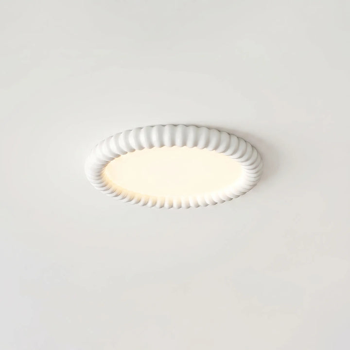 Round Ripple-Edge Flush Ceiling Light -  Ripplume