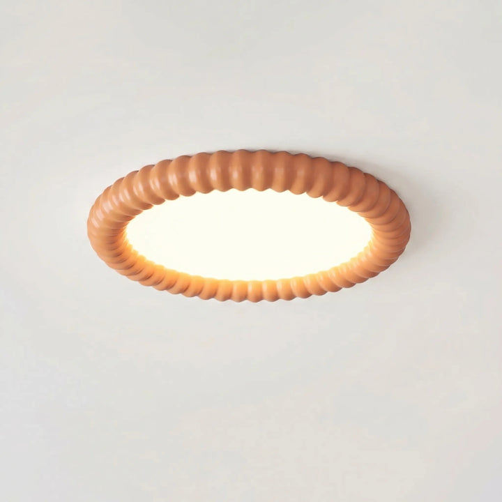 Round Ripple-Edge Flush Ceiling Light -  Ripplume