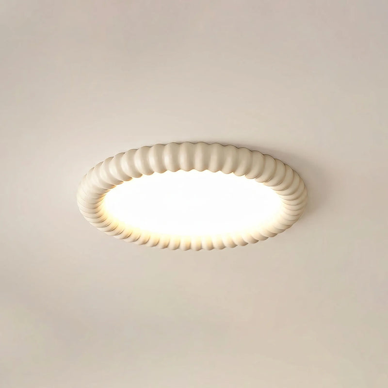 Round Ripple-Edge Flush Ceiling Light -  Ripplume