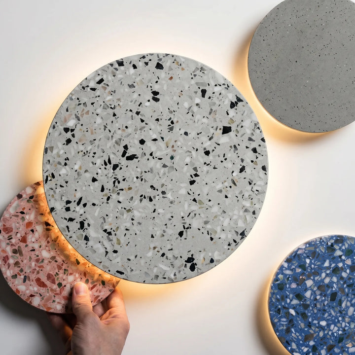 Round Terrazzo Wall Light With LED Backlight -  Terrazivo