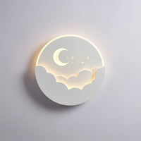 Round Moon And Stars Wall Light -  Skylume
