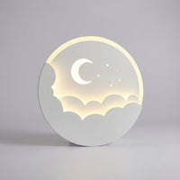 Round Moon And Stars Wall Light -  Skylume