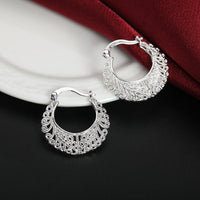 Runde Creolen Aus Silber - FlowerHoop 