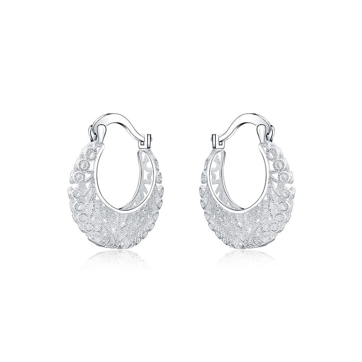 Runde Creolen Aus Silber - FlowerHoop 