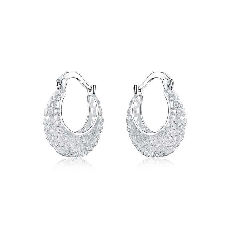 Runde Creolen Aus Silber - FlowerHoop 