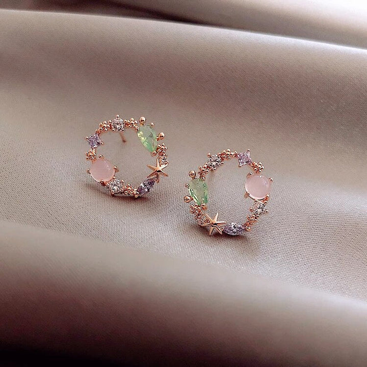 Runde Ohrhänger - FloralSparkle 