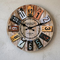 Runde Wanduhr Im Vintage-Stil - RustiqueClocko