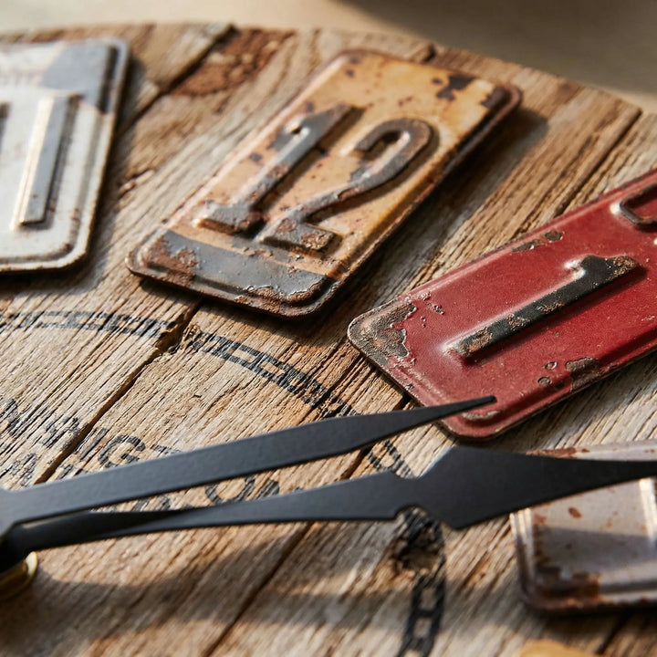 Runde Wanduhr Im Vintage-Stil - RustiqueClocko