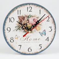 Runde Wanduhr Mit Blumen - Floriwell