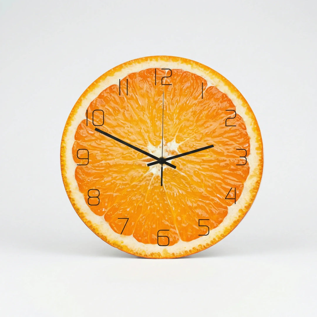 Runde Wanduhr Mit Fruchtmotiv - KiwiLume