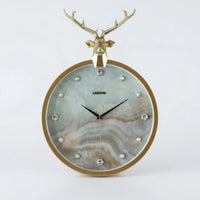 Runde Wanduhr Mit Hirschkopf-Detail - Auraldeer