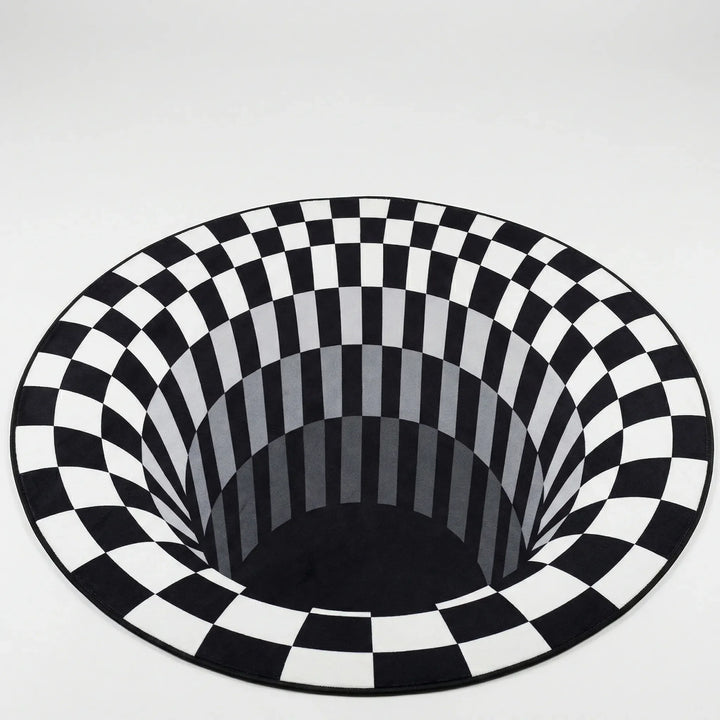 Runder 3D-Illusionsteppich - Vortique