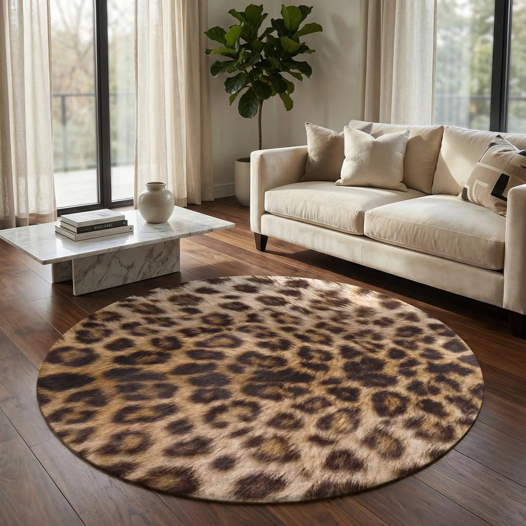 Runder Teppich Mit Muster - Leopura