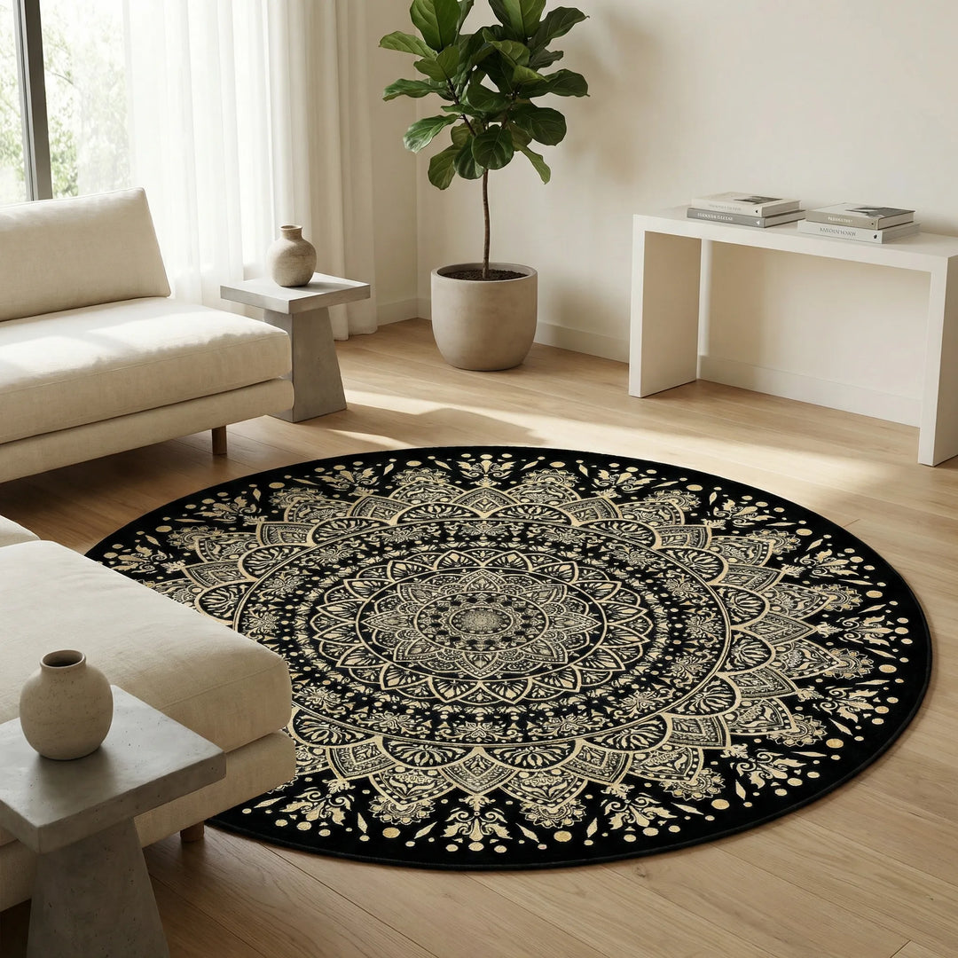 Runder Teppich Mit Muster - Lunadara