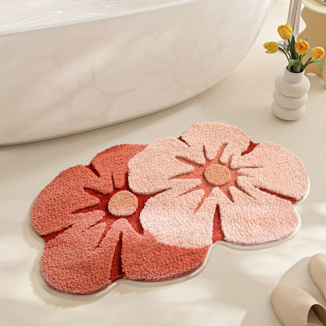Rutschfester Badezimmer Teppich - FloraPlush