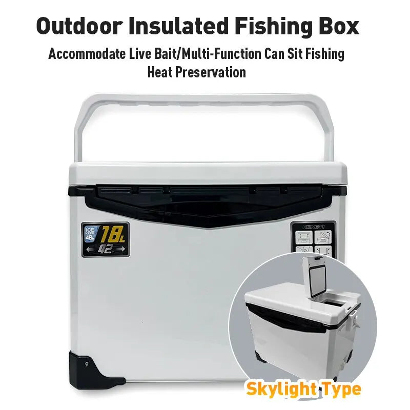 Fischkühlbox mit Luftventilen und langanhaltender Kältespeicherung – Auren