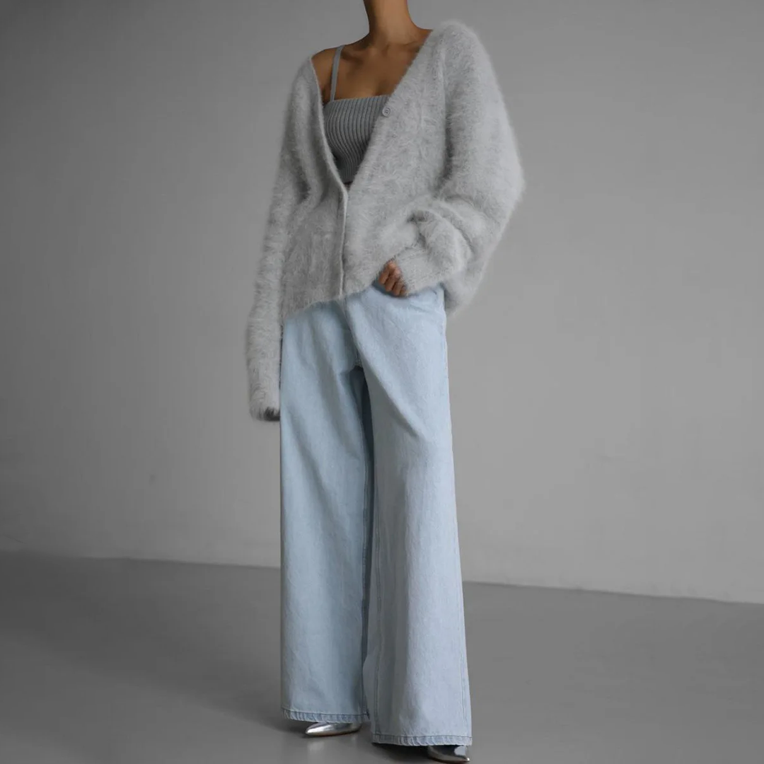 Damen Kaschmir-Strickjacke – Noelia Herbstzauber