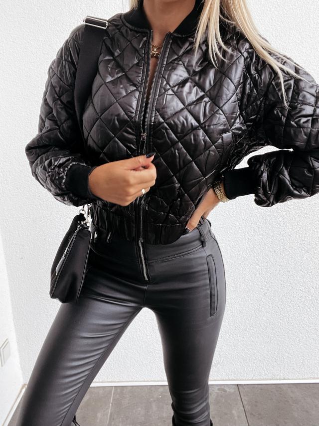 Gefütterte Damen Bomberjacke mit Taschen – Marisa