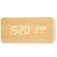 Digitaler Holz-Wecker mit LED-Anzeige – WoodSync