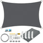Wasserfester rechteckiger Sonnenschutzsegel mit UV-Schutz und Montagesets – ShadeGuard