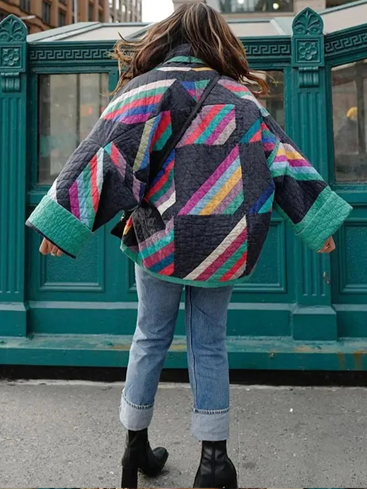 Gestreifte Damenjacke für den Herbst – Amélie