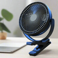Tragbarer USB-Akku-Lüfter mit 10000mAh Batterie & Clip – Zephyr