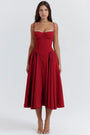 Stylisches Sommerkleid mit Spaghettiträgern und Taillenmieder – Mira