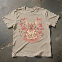 Damen T-Shirt mit Dirndl-Print – RosaBlüte Oktoberfest 2026