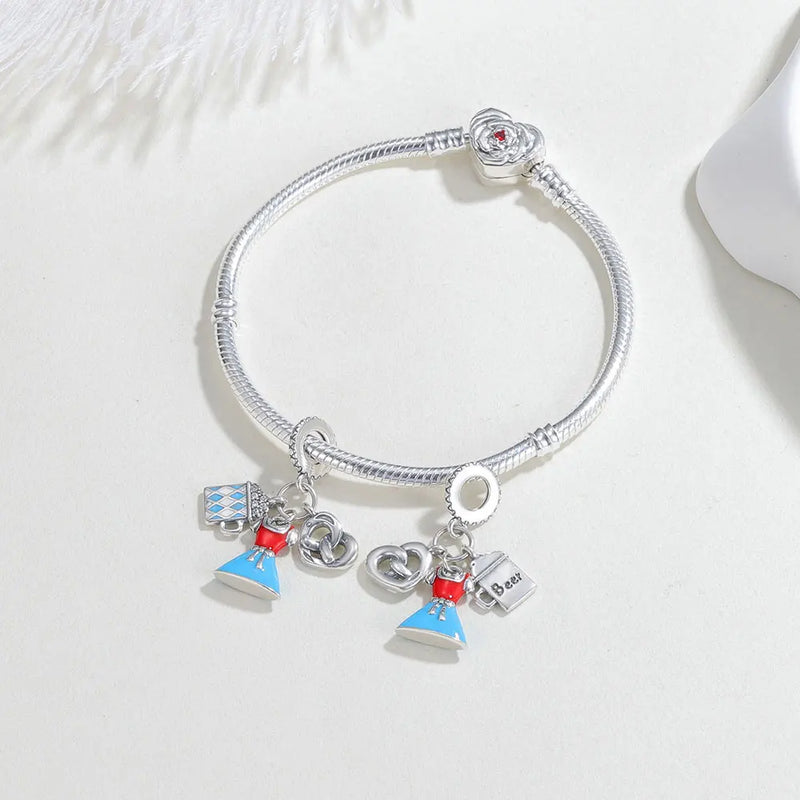Silberne Armbandanhänger – HerzGlanz Oktoberfest 2026