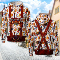 3D Trachten Hoodie mit Bierkrug-Print – ProstZeit Oktoberfest 2026
