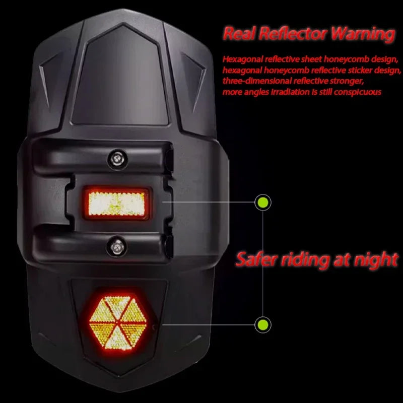 Universeller Motorrad-Hinterradschutz mit Reflektor – RoadGuard