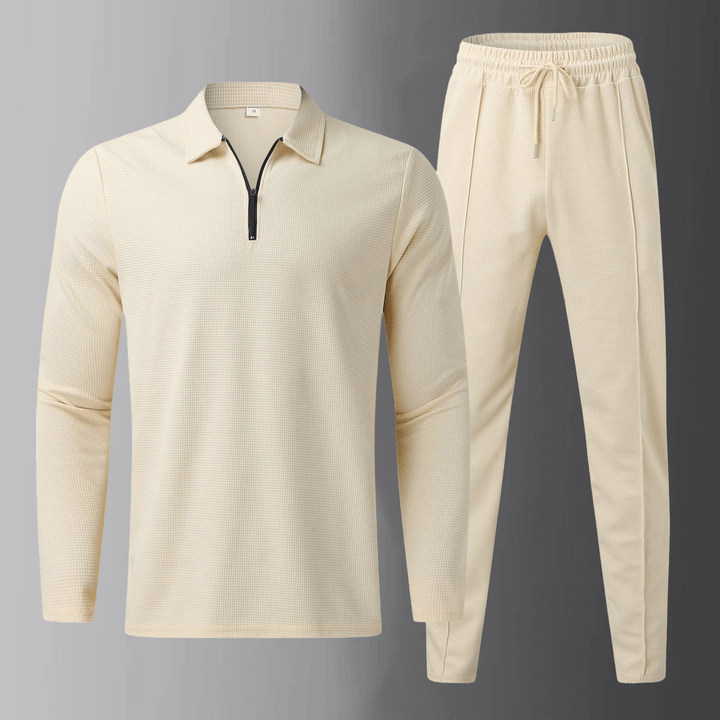 Premium Herren Freizeit-Set mit Langarmshirt und Jogginghose – Elian