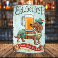 Vintage Metallschild – WiesenDackel Oktoberfest 2026