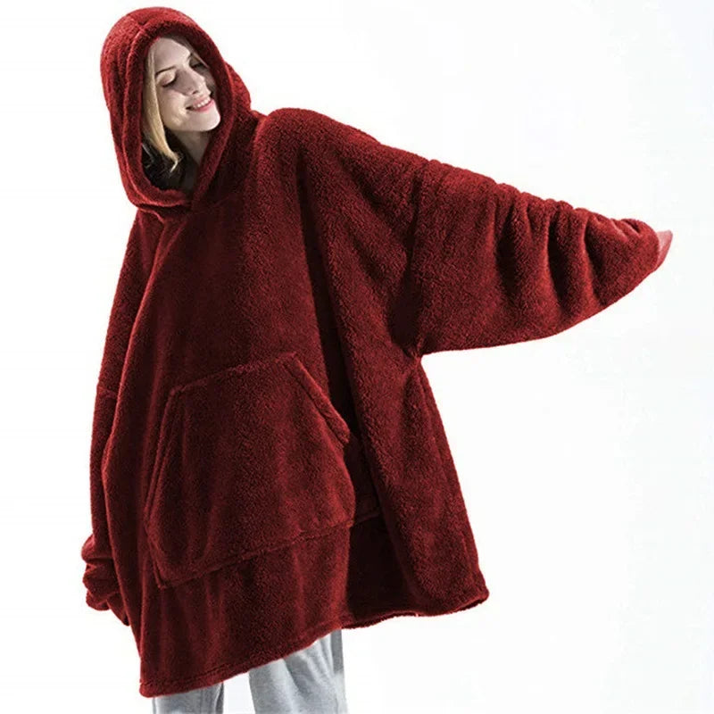 Übergroße Flanell-Dekentrui für Damen & Herren – FleeceHaven